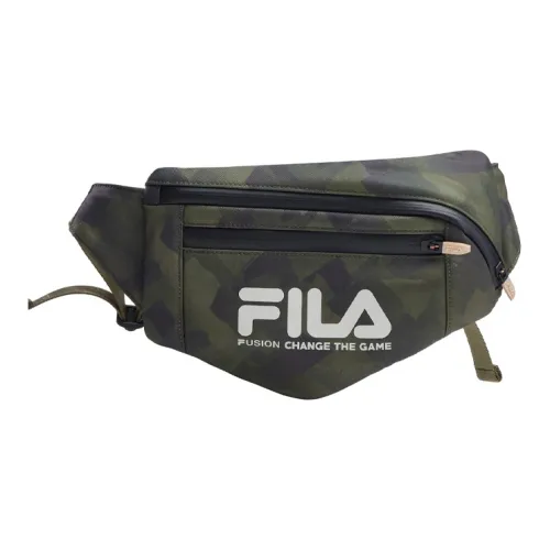 FILA FUSION Ткань Обхват талии Сумка Грудь Сумка Унисекс Армейский зеленый
