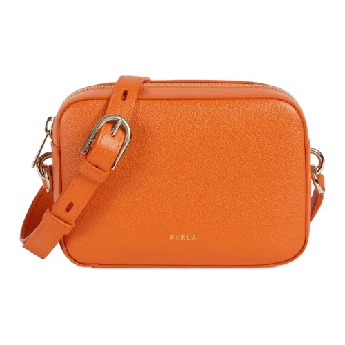 Furla Сумка через плечо из кожи женская оранжевая