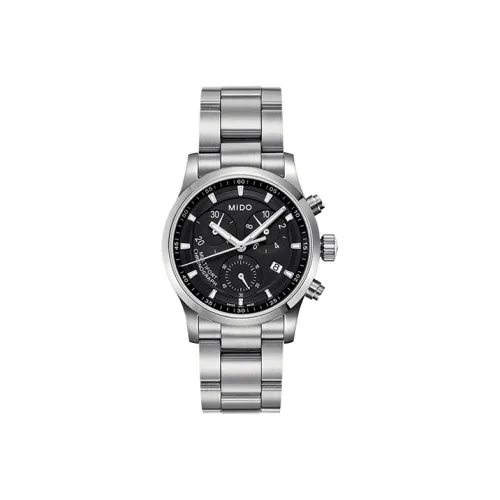 Mido Helm Кварцевый механизм Женские часы 35 мм Черный циферблат Корпус из нержавеющей стали Ремешок из нержавеющей стали