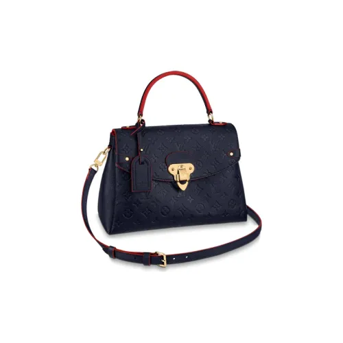 LOUIS VUITTON Сумка из коровьей кожи сумка через плечо сумка через плечо среднего размера женская цвет глубокий морской синий и красный