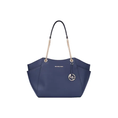 MICHAEL KORS Jet Set Кожа Тоут Сумка Сумка для покупок Слиток Сумка Сумка на плечо Женская Темно-синий