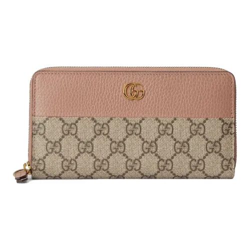 GUCCI GG Marmont Supreme Холст Кошелек Стандартный Женский Бежевый Эбеновый