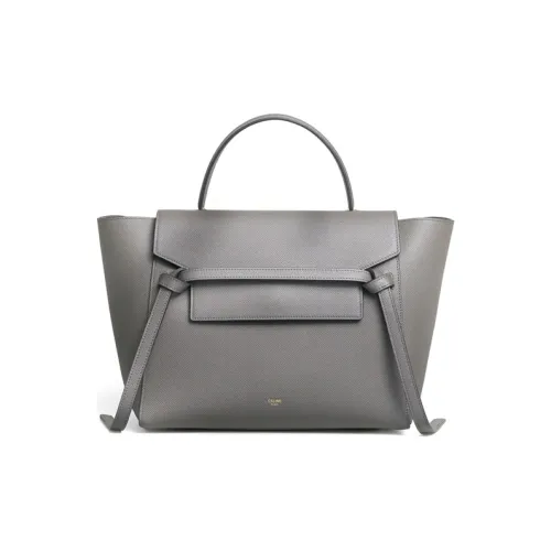 CELINE Гранированная телячья кожа Сумка сома Портативная сумка через плечо Мини женская Серый