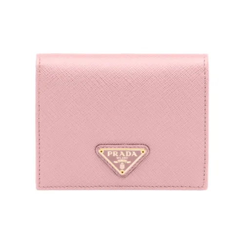 PRADA Saffiano кожа держатель для карт кошелек женский персиковый