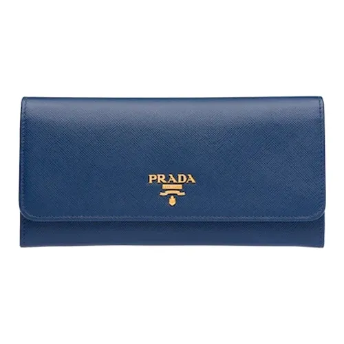 PRADA Коровья кожа кожаный кошелек женский цвет васильковый синий