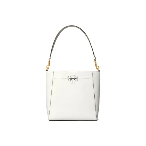 TORY BURCH Сумка-хобо из коровьей кожи ведрообразная сумка сумка на одно плечо большой цвет слоновая кость женская