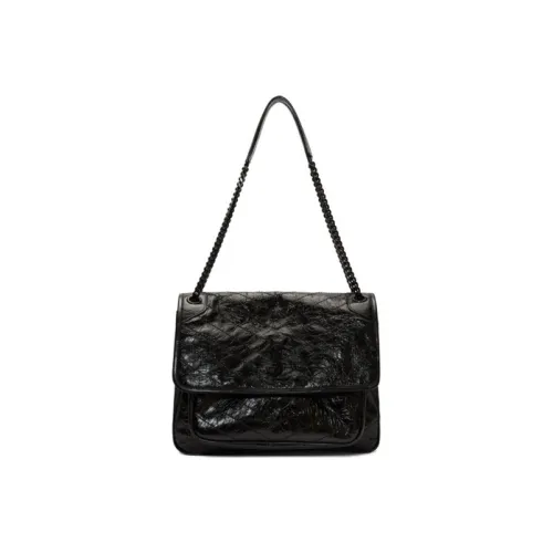 SAINT LAURENT Niki Коровья кожа Сумка через плечо Сумка на плечо Женская Черная