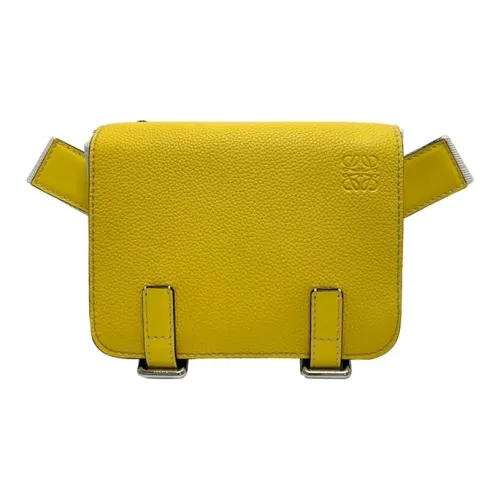 LOEWE Сумка через плечо из телячьей кожи женская желтая