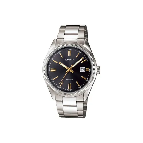 CASIO Standard Series Steel Heart Collection Кварцевый механизм Нержавеющая сталь Ремешок Часы Мужские Черный циферблат