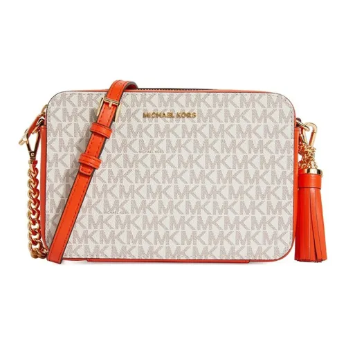 MICHAEL KORS MICHAEL KORS Handbag Collection Ginny Сумка через плечо из кожи Сумка на плечо Средняя Женская Оранжевая