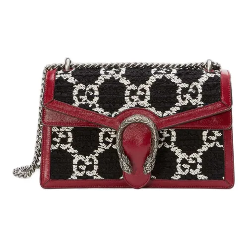 GUCCI Dionysus Твидовая кожа через плечо Сумка Маленькая Женская