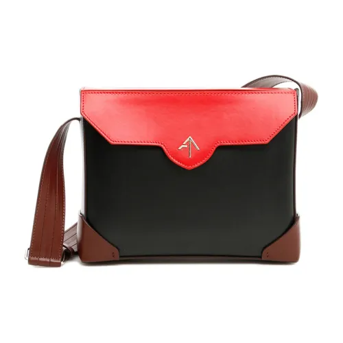 Manu Atelier Micro Bold Series Телячья кожа Сумка через плечо Женская Черная