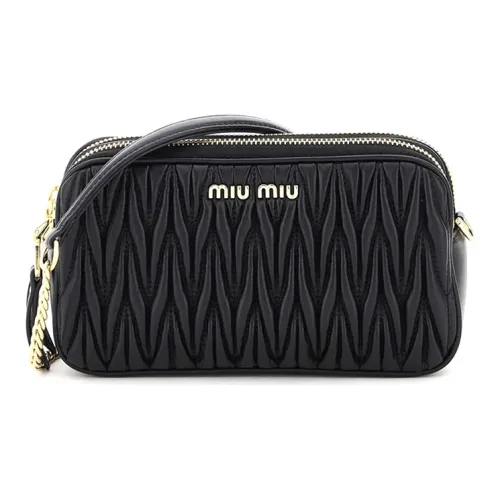 MIU MIU Овчина Сумка через плечо Camera Сумка Сумка на плечо Унисекс Черный