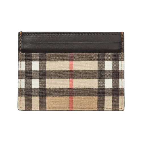 Burberry Хлопок с ПУ (полиуретан) Полиуретан Кошелек Картхолдер Unisex Light Умбра Хаки