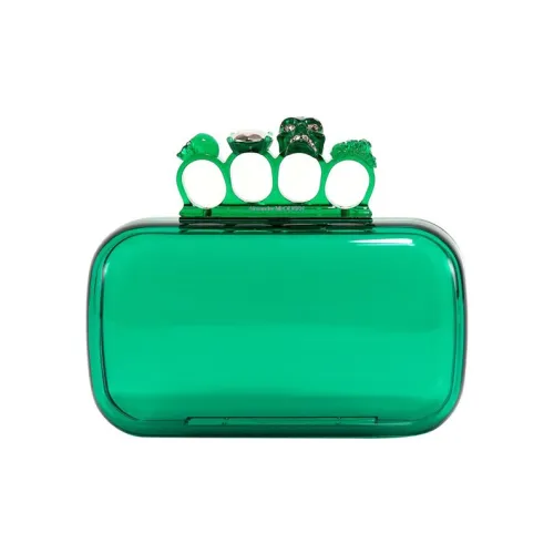 Alexander McQueen Пластиковый клатч женский зеленый