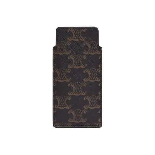 CELINE Коровья кожа Мешок для хранения Трубы Унисекс Черный Коричневый