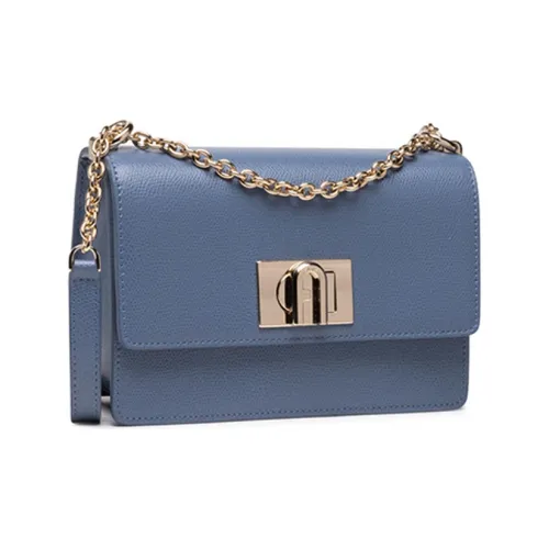 Furla Кожа Маленькая Квадратная Сумка Сумка Сумка через плечо Сумка через плечо Мини Женская Синяя