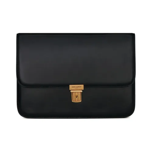 SAINT LAURENT Кожа Цепь Сумка через плечо Женская Черная