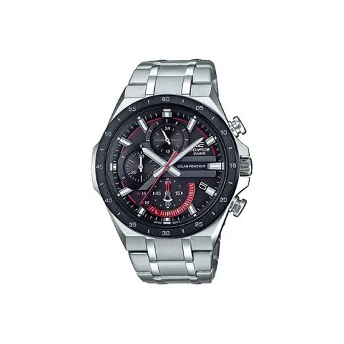 CASIO Кварцевый механизм Мужские часы EDIFICE 56,5мм*47,6мм*12,5мм Черные