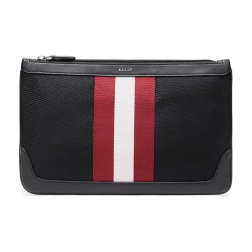BALLY Ткань с кожаными вставками клатч стандартный мужской черный
