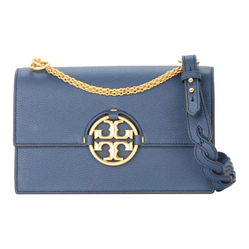 TORY BURCH TB Miller Коровья кожа Плечевой ремень Сумка на плечо Средний Женский Синий