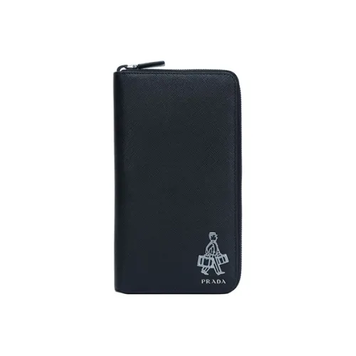 PRADA Кошелек из коровьей кожи Унисекс Черный