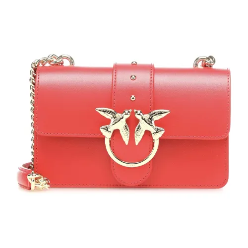PINKO Коровья кожа Swallow Сумка Сумка через плечо Стандартная Женская Красная