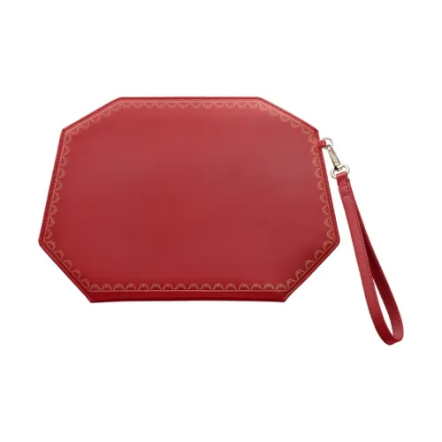 Cartier Guirlande Клатч из коровьей кожи среднего размера женский красный