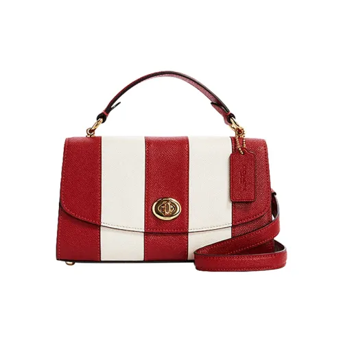 COACH Кожа Сумка через плечо Сумка Маленькая Женская Красная Белая