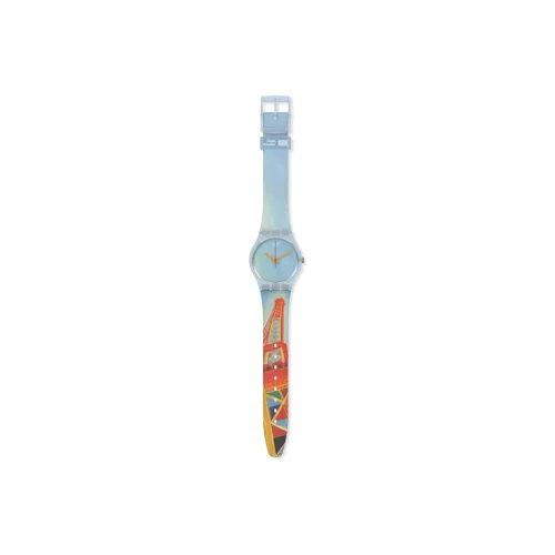 Swatch Quartz Movement Унисекс Часы 41 мм Синие
