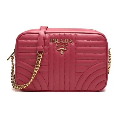 PRADA Коровья кожа Сумка через плечо Женская Пионовый Розовый