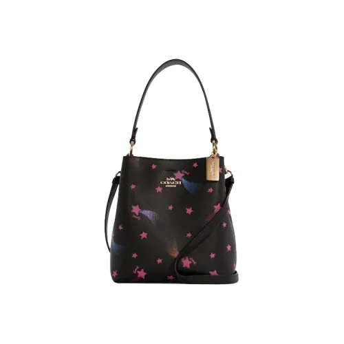 COACH Town Сумка из галечной кожи ведрообразная сумка сумка через плечо маленькая сумка через плечо черная женская