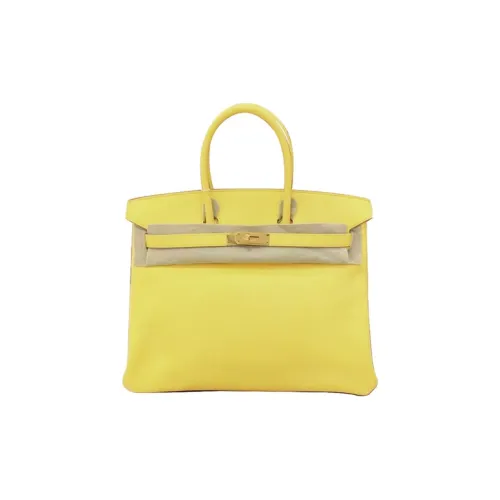 HERMES Birkin Epsom Телячья кожа Сумка Birkin Сумка Женская 9R Лайм Лимон