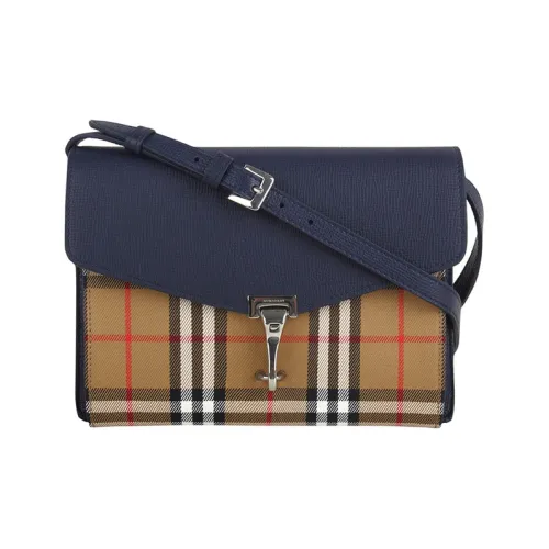Burberry Canvas Leather Messenger Bag Shoulder Bag Regular Women's Blue Burberry Холст Кожа Курьер Сумка Плечевая Сумка Стандартная Женская Синяя
