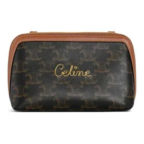 CELINE Овчина Клатч Женский Рыжевато-коричневый