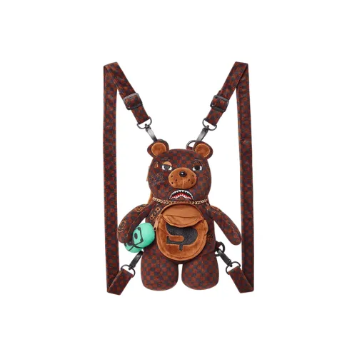 SPRAYGROUND Рюкзак из искусственной кожи в форме куклы мини унисекс коричневый