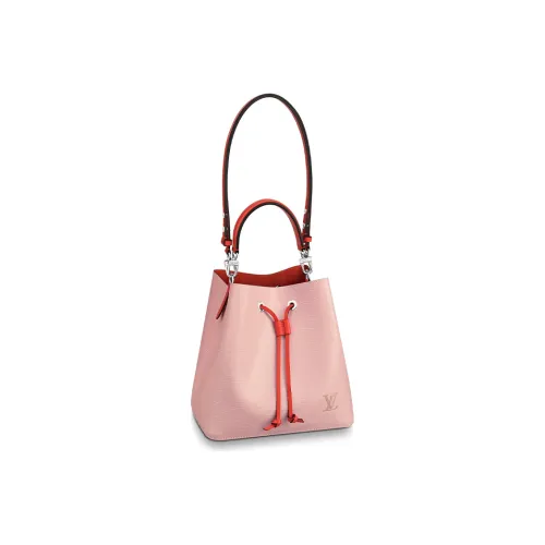 LOUIS VUITTON NOE Epi Водная рябь Коровья кожа Портативный Шнур Сумка-ведро Сумка на плечо Женские Балетный розовый