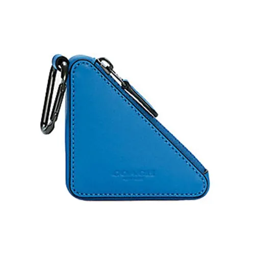 COACH Triangle Корова Кожа Монетница Маленький Унисекс Синий