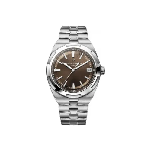 VACHERON CONSTANTIN Автоматический Механический Механизм Мужские Часы Longitudinal and Lateral Collection OVERSEAS 41 мм Кофейный