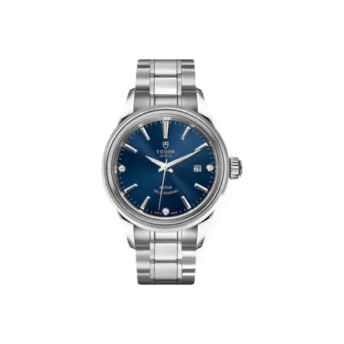 TUDOR Wind Style Collection Автоматический Механический Механизм Женские Часы 28 мм Синий Циферблат Стальные Оправа Часов Стальной Ремешок