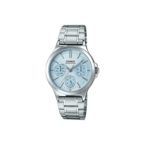 CASIO Standard Series Кварцевый механизм часы с ремешком из нержавеющей стали женские часы синий циферблат