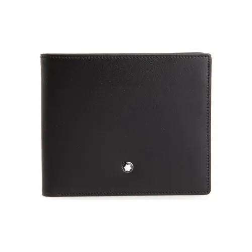 MONTBLANC Кожа Монета Кошелек Мужской Черный