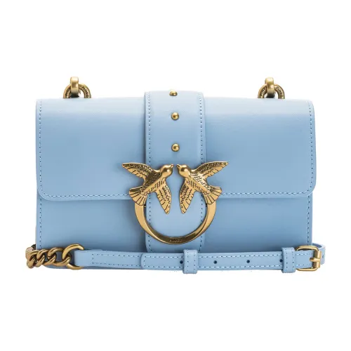 PINKO SIMPLY Коровья кожа Swallow Сумка Сумка через плечо Мини Женская Синяя