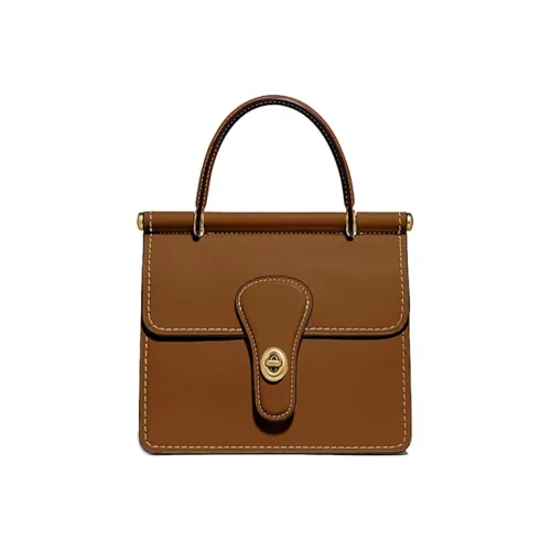 COACH Willis Кожа Сумка Сумка через плечо Сумка через плечо Маленькая Женская Коричневая