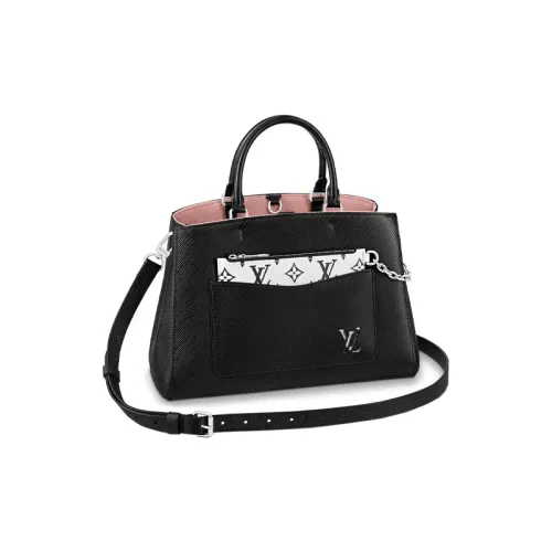 LOUIS VUITTON Epi Коровья крупнозернистая текстура Сумка через плечо Сумка среднего размера Женская Черная