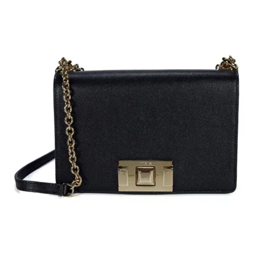 Furla Mimi Collection Телячья кожа Сумка через плечо Мини Женская Черная