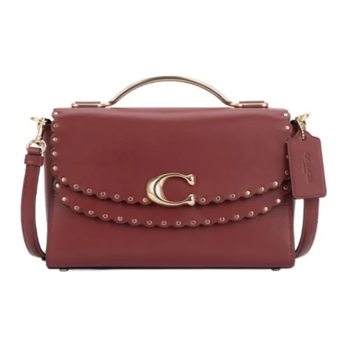 COACH Celia Коровья кожа Сумка Сумка через плечо Сумка через плечо Средний Женская Вишнево-красный