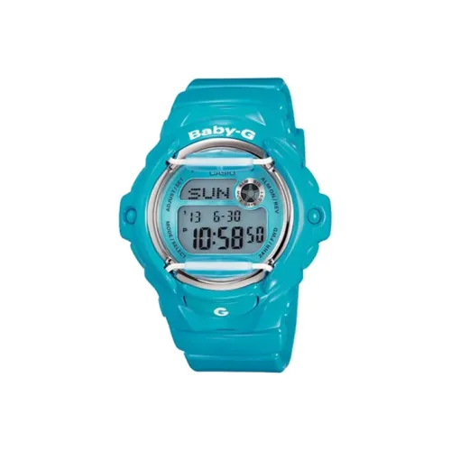 CASIO Baby G Кварцевый механизм Смольный ремешок Часы Женские Синий циферблат BG 169R 2B
