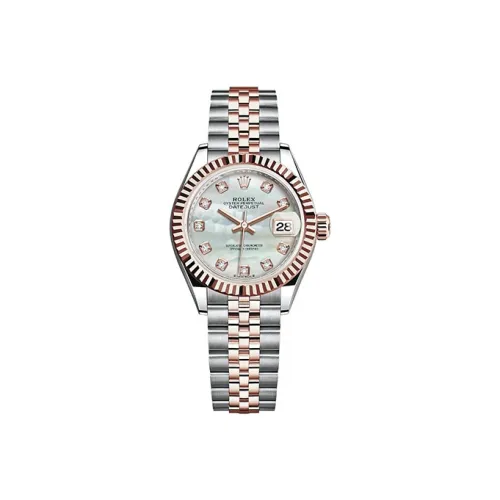 ROLEX Автоматический Механический Movement Женские Women's Apparel Log Series Часы 28 мм Жемчужная раковина Цвет