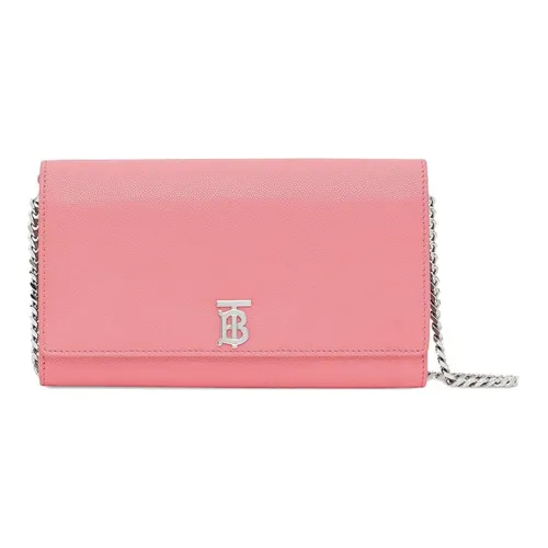 Burberry Телячья кожа Сумка через плечо Сумка на плечо Женская Розово-оранжевая